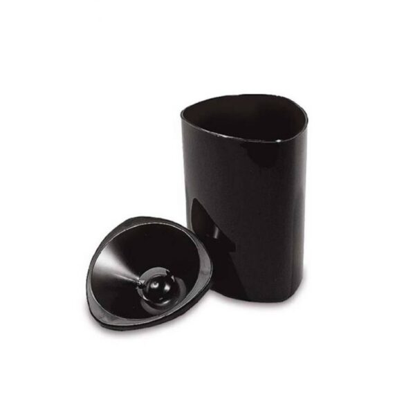 Black triangular spittoon